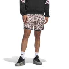 Adidas Men Crazy Lite Allover Print Shorts Beige