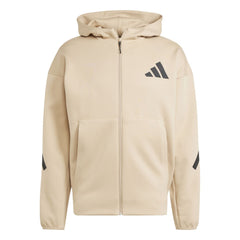 Adidas Men Z.N.E. Full Zip Hooded Track Jacket Beige JF2445