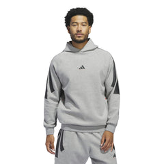 Adidas Unisex Basketball Spacer Hoodie Grey JD7466