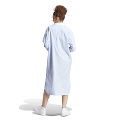 Adidas Women ESS Shirt Dress White Blue IC5296