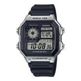 Casio Illuminator Black Silver AE1200WH-1C