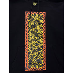 Diamond Supply Co Men x Disney Mickey Mouse x Keith Haring Mickey Meets Haring Hoodie Black DSCMTG101-BLK