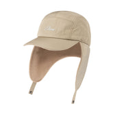 Dime Cursive Earflap Cap Tan