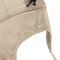 Dime Cursive Earflap Cap Tan