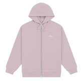 Dime Cursive Small Logo Zip Hoodie Mauve