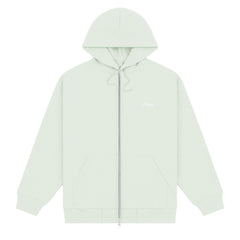 Dime Cursive Small Logo Zip Hoodie Mint