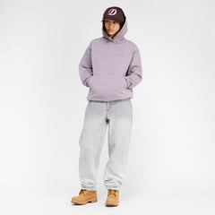 Dime Men Classic Small Logo Hoodie Plum Gray