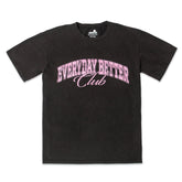 Everyday Better Club "Club Classic" Scripted T-Shirt Black Pink