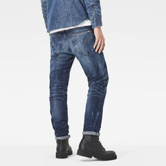 G-STAR 3301 SLIM RL MEDIUM AGED SKEW STRETCH DENIM JEANS 51014-6555-071