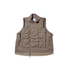 LAKH Double-way Detachable Vest Jacket Kahki