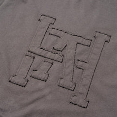 LAKH Patchwork Logo Half Sleeve Tee Grey