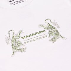 Maharishi Men Double Tigers Miltype T-Shirt White