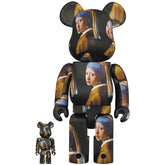 Medicom Japan Johannes Vermeer Girl With Pearl Earring 100% & 400% Bearbrick SEP218225I