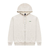 Only NY Thermal Waffle Lined Zip Hoodie Oatmeal Heather