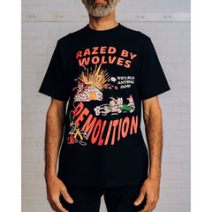 Raised by Wolves Razed by Wolves Tee Black