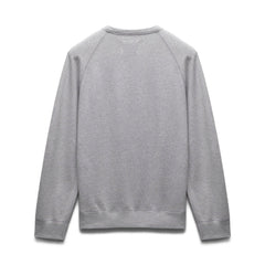 Reigning Champ Men Knit Midweight Terry Classic Arch Logo Crewneck Heather Grey