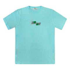STONE ISLAND(Kids) Logo Front T-Shirt Light Blue
