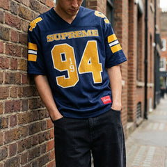 Supreme Sequin Football Jersey 'Navy'