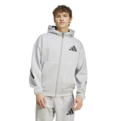 Adidas Men Z.N.E. Full Zip Hooded Track Jacket Grey JF2450