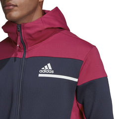 Adidas Men ZNE AERORDY Full Zip Legend Ink Power Berry FT6131