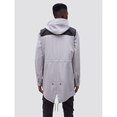 Alpha Industries Deluge Ripstop Fishtail Field Coat New Silver Men MJD49000C1-041