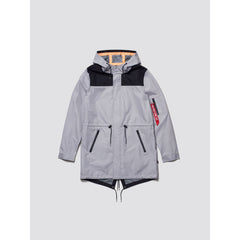 Alpha Industries Deluge Ripstop Fishtail Field Coat New Silver Men MJD49000C1-041