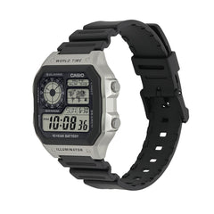 Casio Illuminator Black Silver AE1200WH-1C