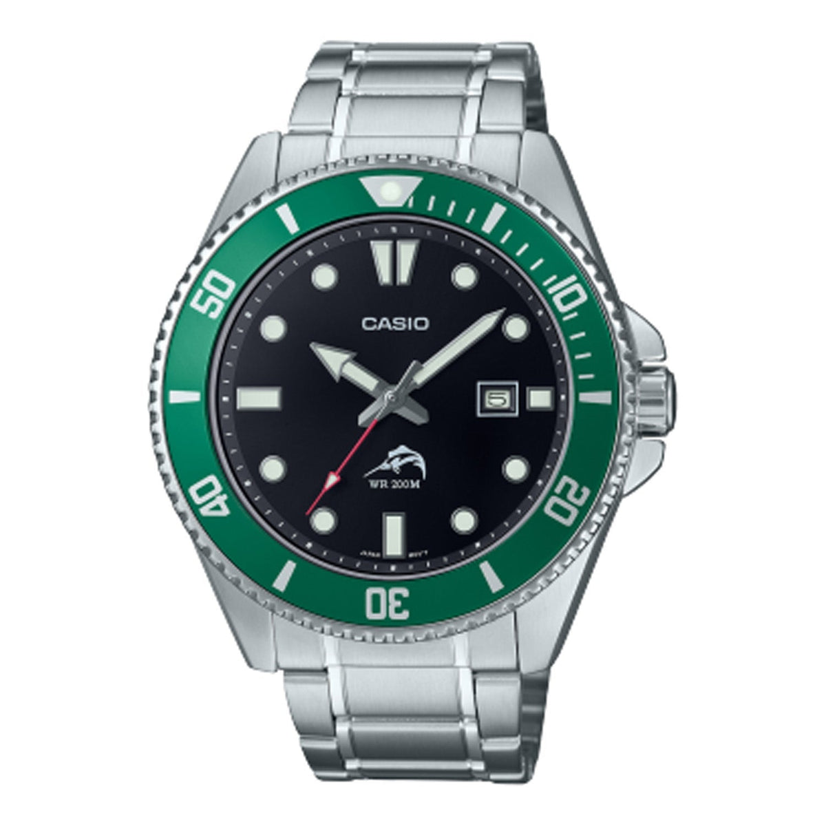 Casio Vintage Silver Green MDV106DD-1A3