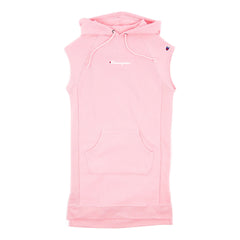 Champion Women's Reverse Weave Dress W/hood Embroidered Pink Bow WL779-579727-7CY