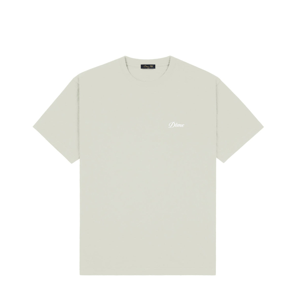 Dime Cursive Small Logo T-Shirt Charcoal Moss