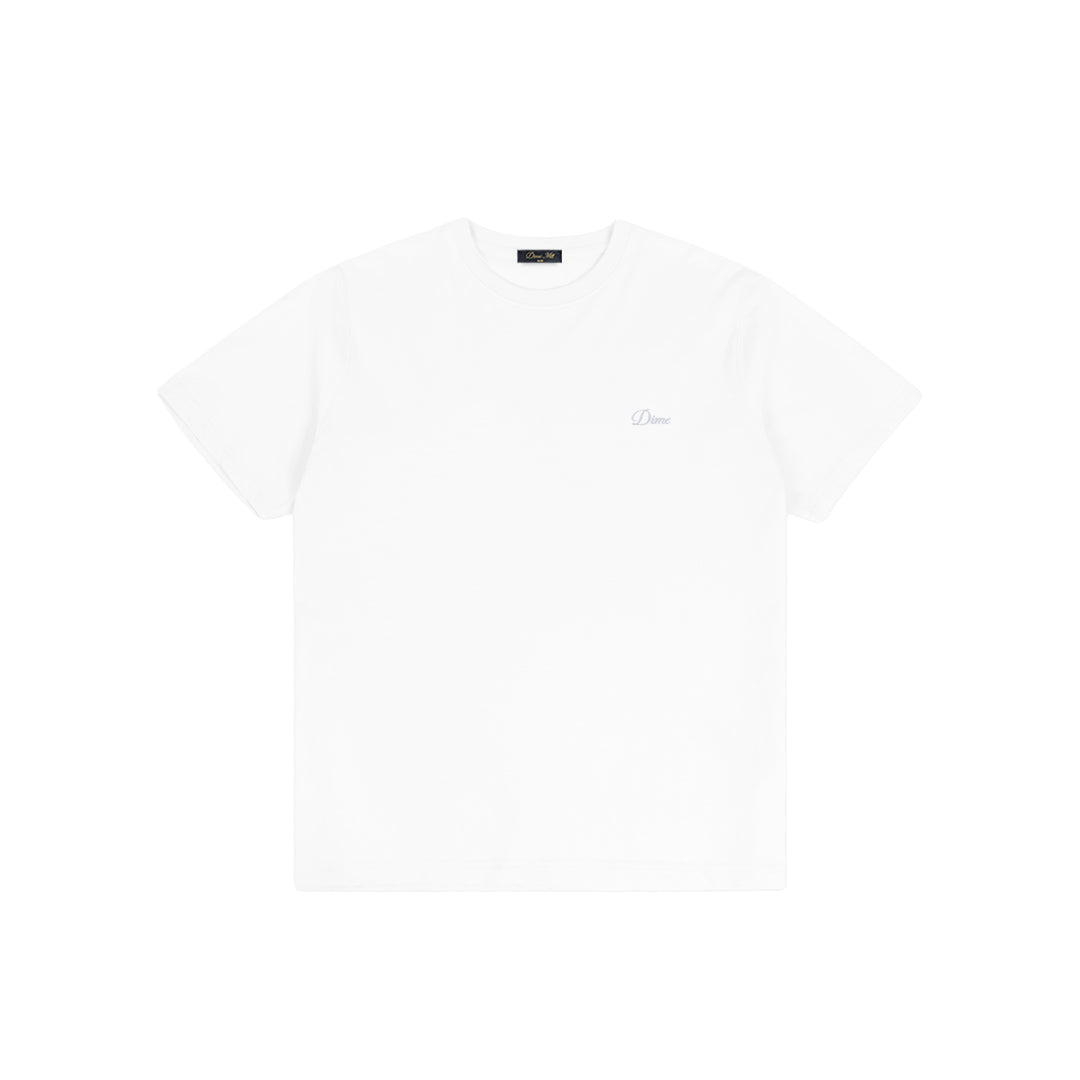 Dime Cursive Small Logo T-Shirt White
