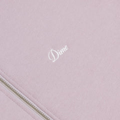 Dime Cursive Small Logo Zip Hoodie Mauve