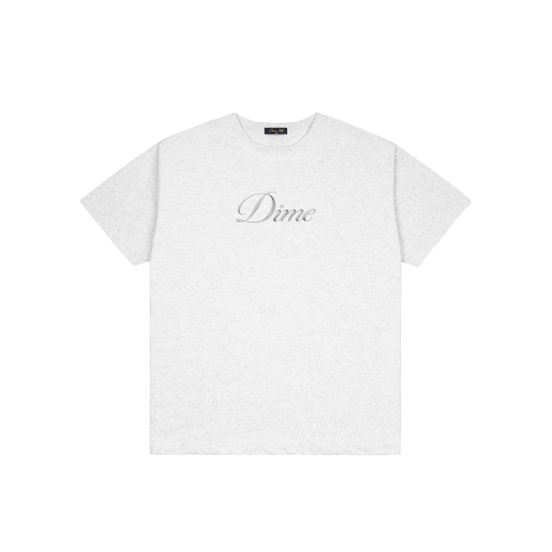 Dime Cursive T-Shirt Ash