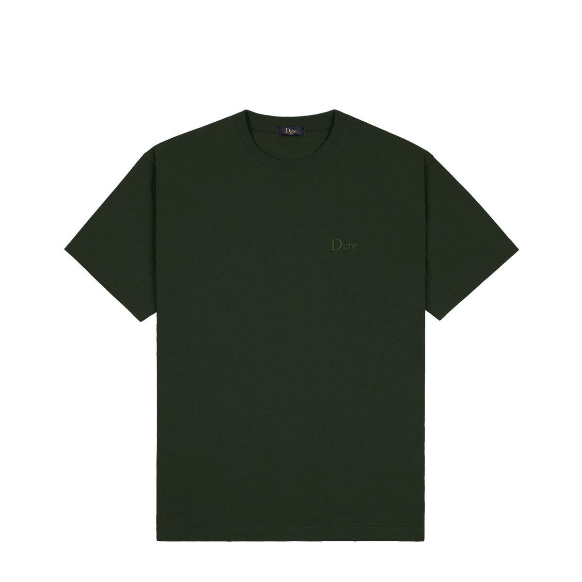 Dime Men Classic Small Logo T-Shirt Forest Green