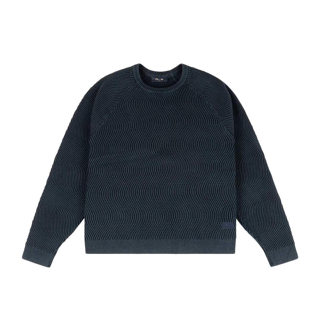 Dime Wave Knit Sweater Navy