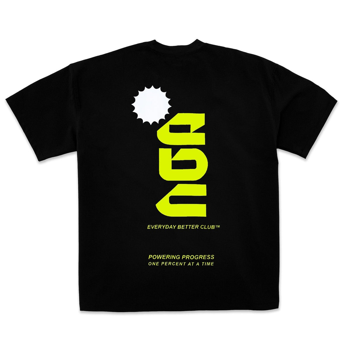 Everyday Better Club Performance T-Shirt Black Neon