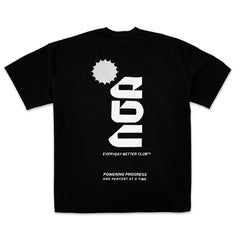 Everyday Better Club Performance T-Shirt Black White