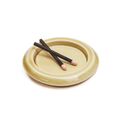 Hibi Incense Round Kiseto Incense Tray Yellow