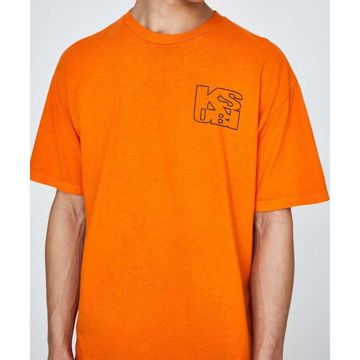 Ksubi Square SS Tee Hazard Orange Men 42870-ORG
