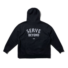 LAKH Embroidery Hooded Sweatshirt Black