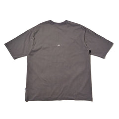 LAKH Patchwork Logo Half Sleeve Tee Grey
