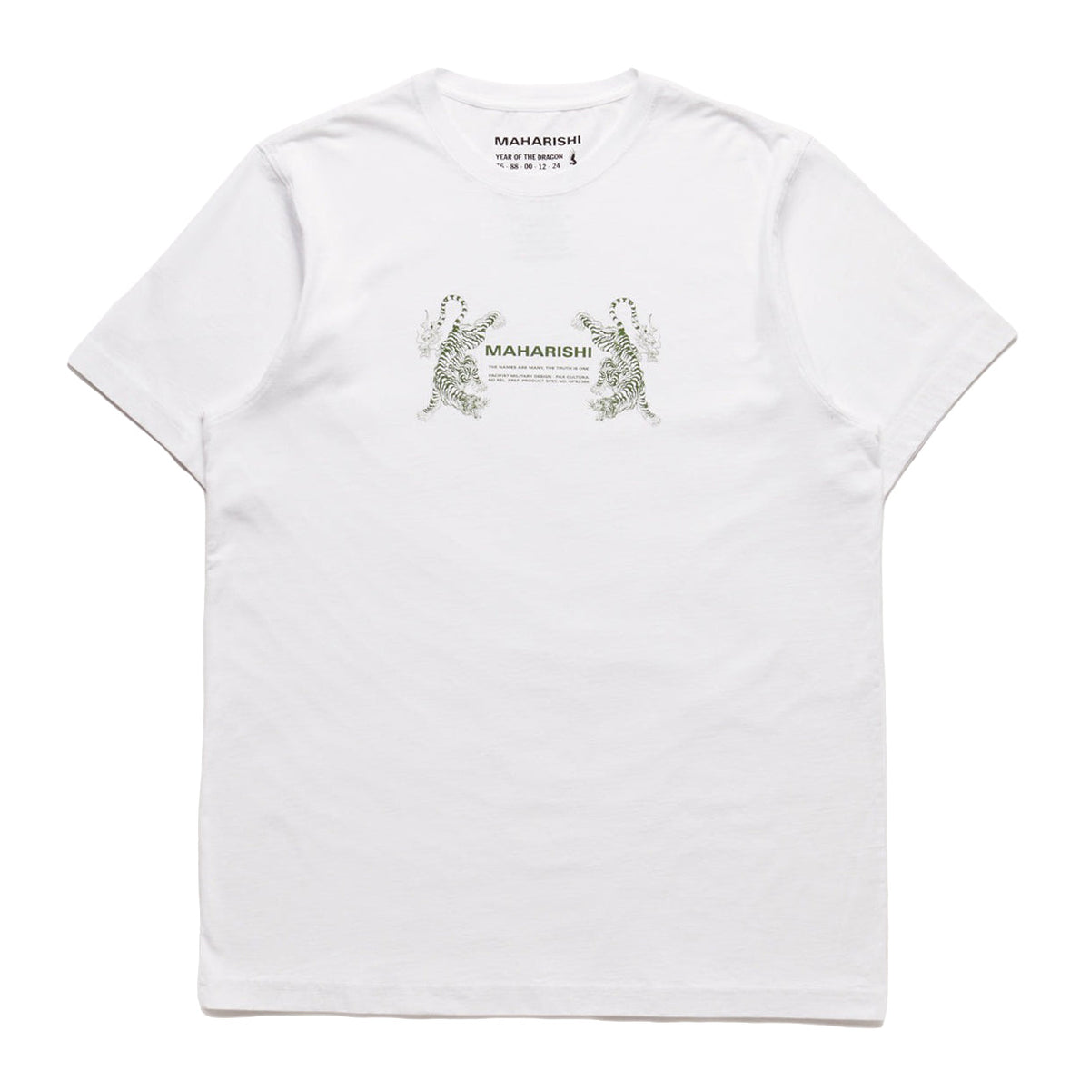 Maharishi Men Double Tigers Miltype T-Shirt White