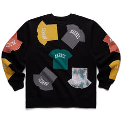 Market Men T-Shirt Patch Crewneck Sweatshirt Black
