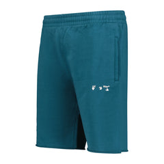 OFF-WHITE  COTTON SWEAT SHORTS DUCK GREEN
