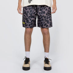 Pleasures Men Running Short Brown Leopard