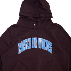 Raised By Wolves Collegiate Two-Pocket Snap Hoodie Chocolate