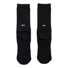 Raised By Wolves Fuck Off Crew Socks Black Core