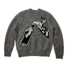 Raised By Wolves Molotov Cardigan Sweater Charcoal