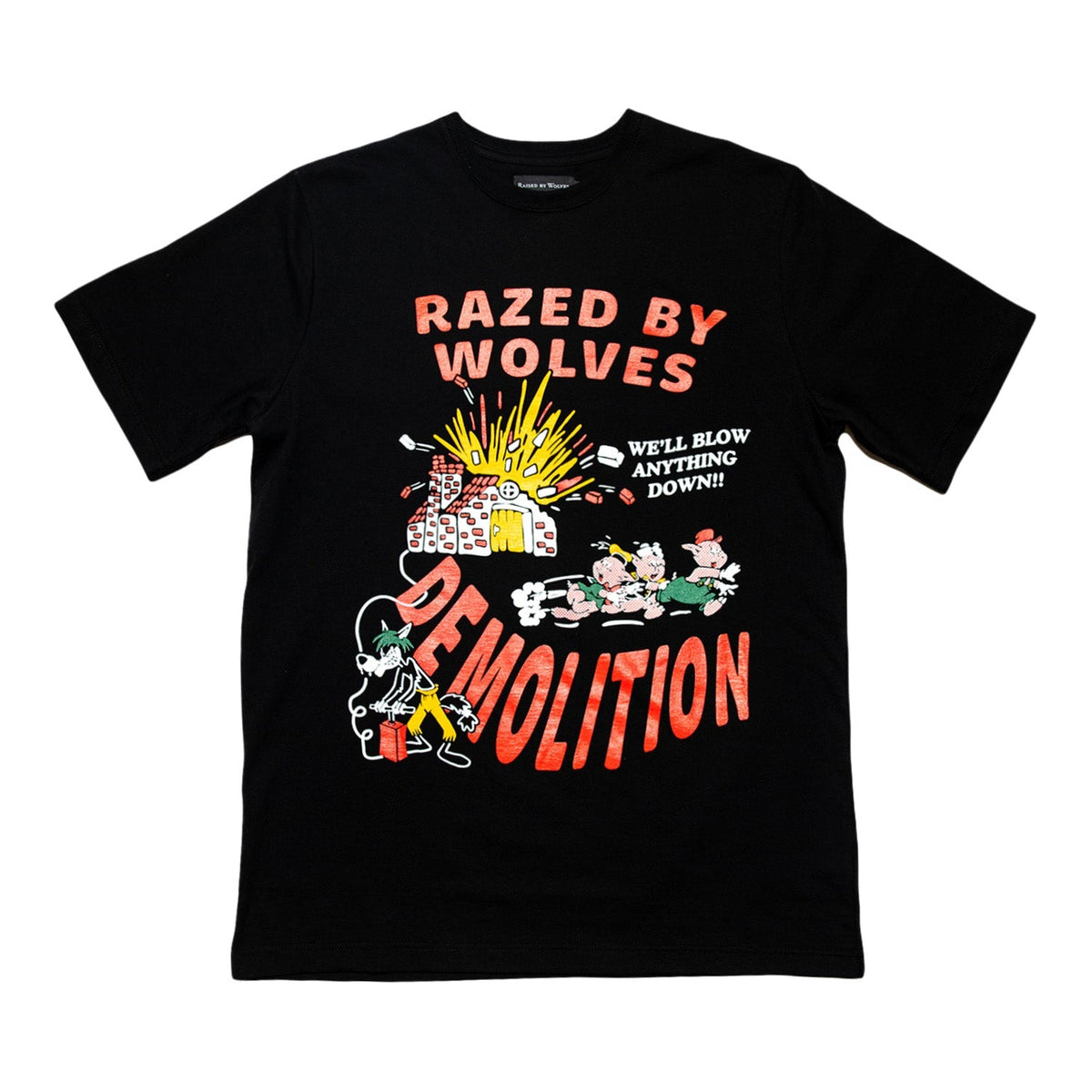 Raised by Wolves Razed by Wolves Tee Black