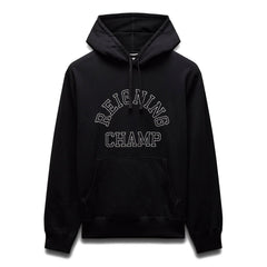Reigning Champ Men Midweight Terry Arch Logo Hoodie Black White RC-3438-BLW